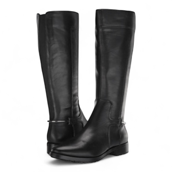 Naturalizer 27 Edit Kalani Wide Calf Leather Boot in Black NWT - Picture 1 of 5